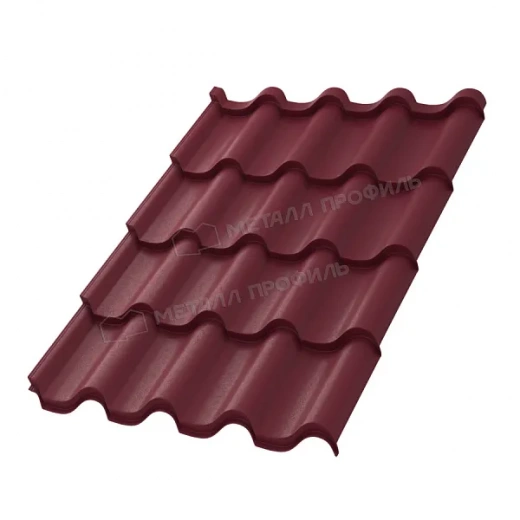 Металлочерепица Монтеррос 0,45 мм VikingMP RAL 3005 (Красное вино)