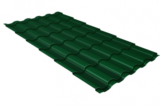 Металлочерепица Kredo 0,5 мм Satin PE RAL 6029 (Зеленая мята)