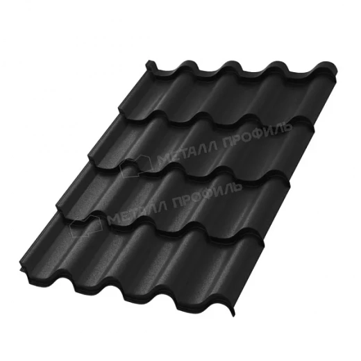 Металлочерепица Монтеррос 0,45 мм VikingMP RAL 9005 (Черный)